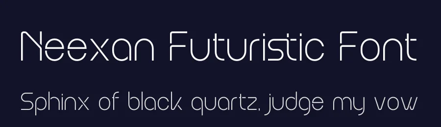 Neexan Futuristic Font by Denustudios — Display Font — thumbnail 2