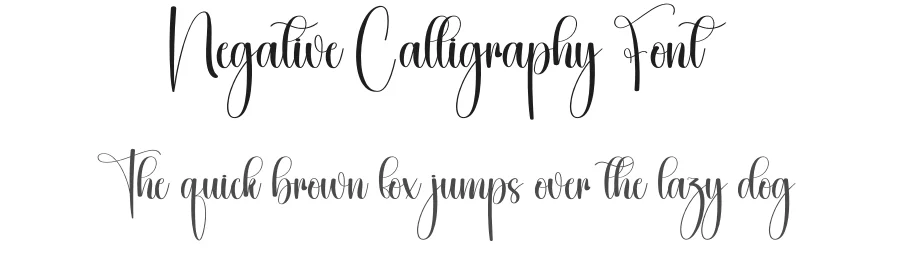 Negative Calligraphy Font by creativeletter — Script Handwritten Font