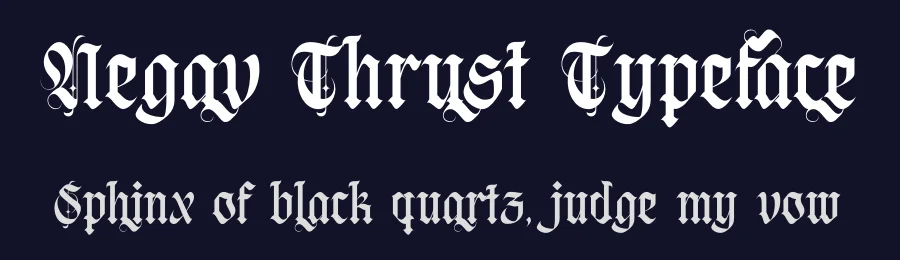 Negav Thrust Typeface by Dhabee — Blackletter Font — thumbnail 2