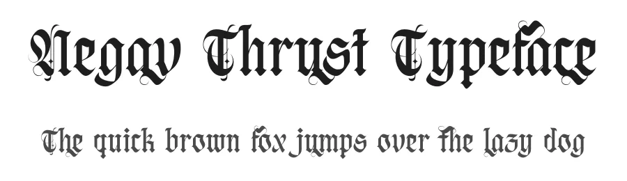 Negav Thrust Typeface by Dhabee — Blackletter Font