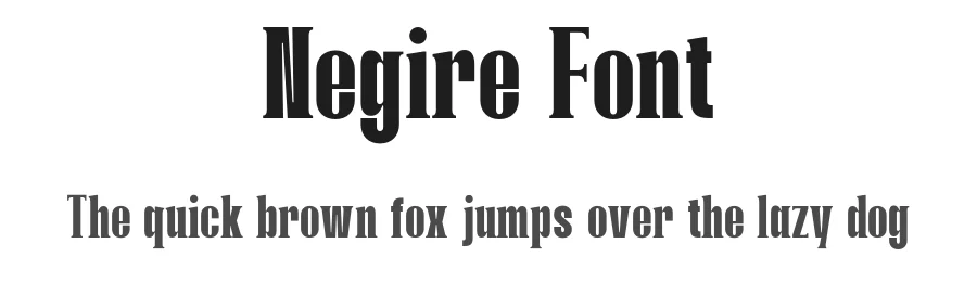 Negire Font by Circlefont β Display Font