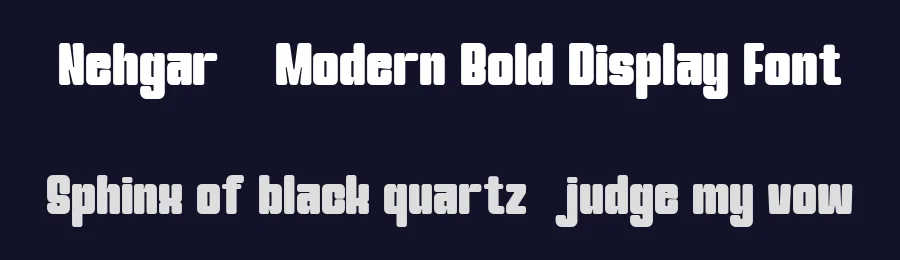 Nehgar – Modern Bold Display Font by FlawlessAndCo — Display Font — thumbnail 2