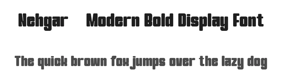 Nehgar – Modern Bold Display Font by FlawlessAndCo — Display Font