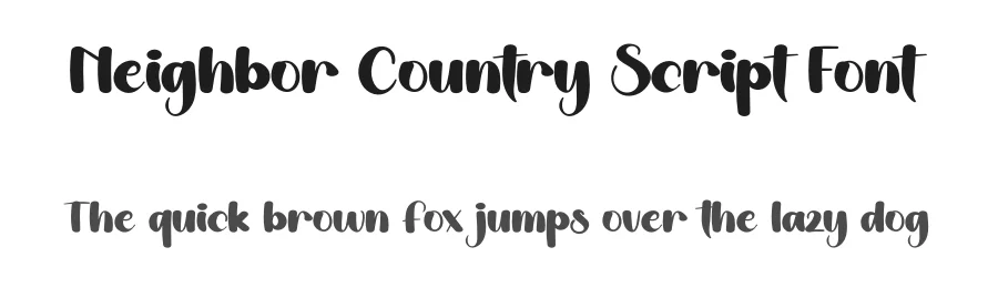 Neighbor Country Script Font by creativeletter — Script Handwritten Font