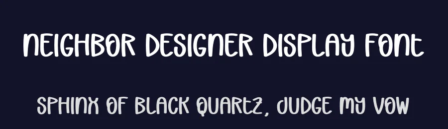 Neighbor Designer Display Font by andikastudio — Display Font — thumbnail 2