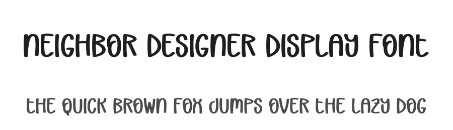 Neighbor Designer Display Font by andikastudio — Display Font