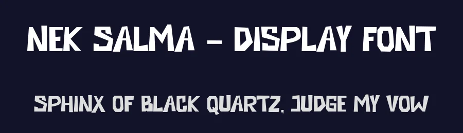 Nek Salma – Display Font by idealeksis — Display Font — thumbnail 2