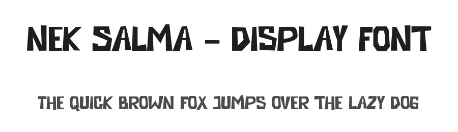 Nek Salma – Display Font by idealeksis — Display Font