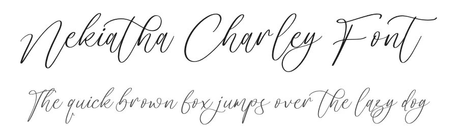 Nekiatha Charley Font by glorytype — Script Handwritten Font