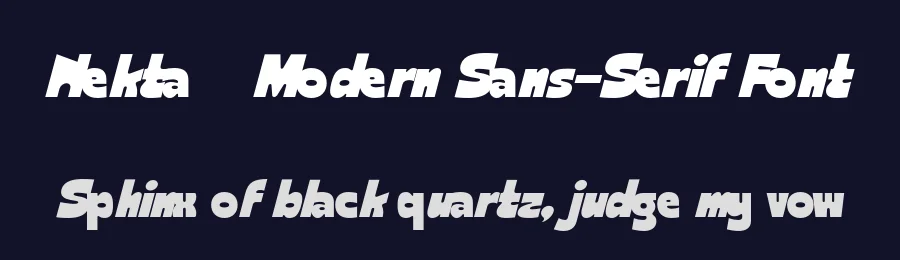 Nekta – Modern Sans-Serif Font by zarmatype — Display Font — thumbnail 2