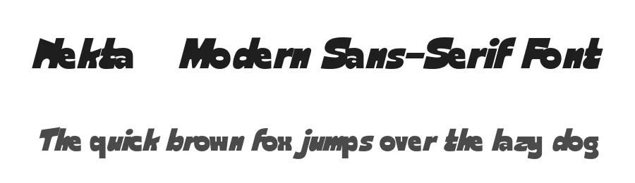 Nekta – Modern Sans-Serif Font by zarmatype — Display Font