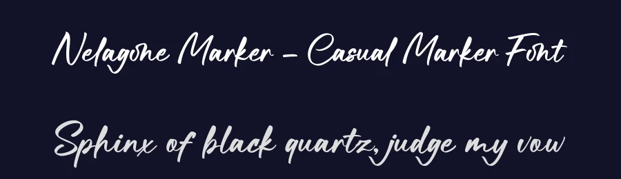 Nelagone Marker – Casual Marker Font by Basnistudio — Script Handwritten Font — thumbnail 2
