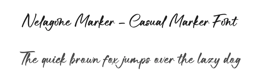 Nelagone Marker – Casual Marker Font by Basnistudio — Script Handwritten Font