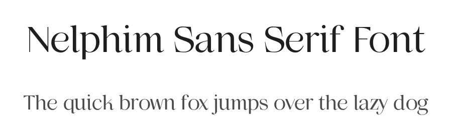 Nelphim Sans Serif Font by unblast β Sans Serif Font
