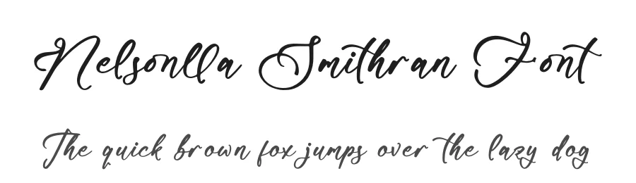 Nelsonlla Smithran Font by glorytype — Script Handwritten Font