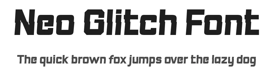 Neo Glitch Font by twinletter — Display Font
