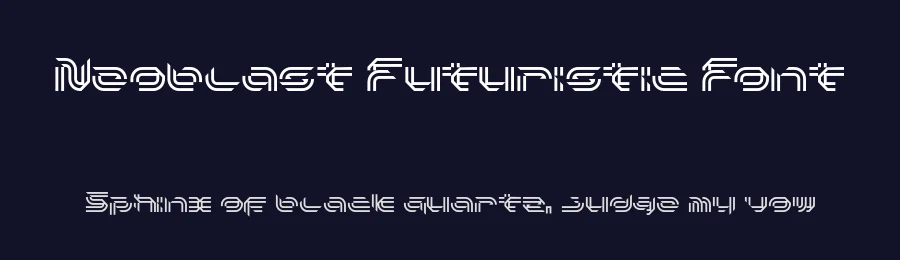 Neoblast Futuristic Font by Julpik — Display Font — thumbnail 2