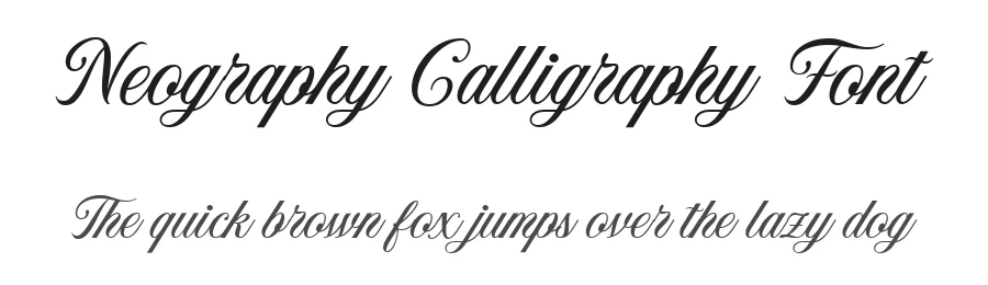 Neography Calligraphy Font by Letterhend — Script Handwritten Font