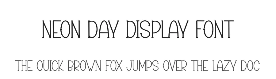 Neon Day Display Font by creativeletter — Display Font