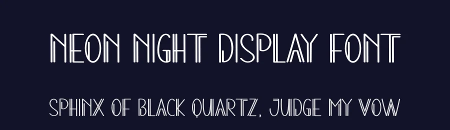 Neon Night Display Font by creativeletter — Display Font — thumbnail 2