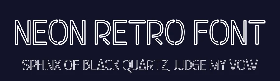 Neon Retro Font by Nirmana Visual — Display Font — thumbnail 2