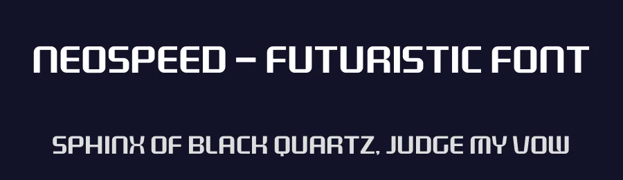 Neospeed – Futuristic Font by limitype — Display Font — thumbnail 2