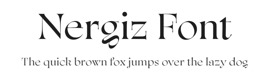 Nergiz Font by Muhittin Güneş — Serif Font