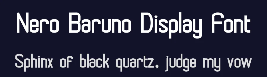 Nero Baruno Display Font by deedeetype — Display Font — thumbnail 2