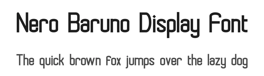 Nero Baruno Display Font by deedeetype β Display Font