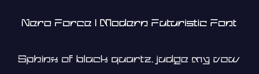 Nero Force | Modern Futuristic Font by Denustudios — Display Font — thumbnail 2