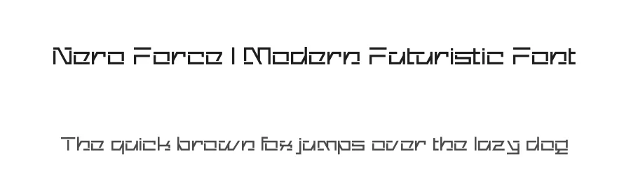 Nero Force | Modern Futuristic Font by Denustudios — Display Font