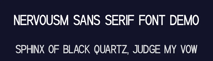 Nervousm Sans Serif Font Demo by Shanaya Creative — Sans Serif Font — thumbnail 2