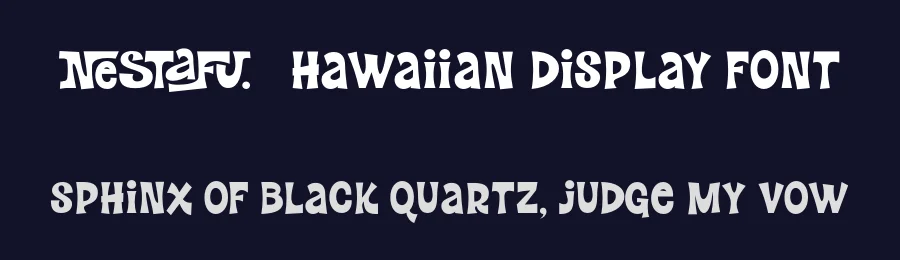 Nestafu – Hawaiian Display Font by burntilldead — Display Font — thumbnail 2