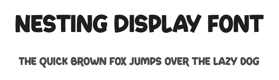 Nesting Display Font by twinletter — Display Font
