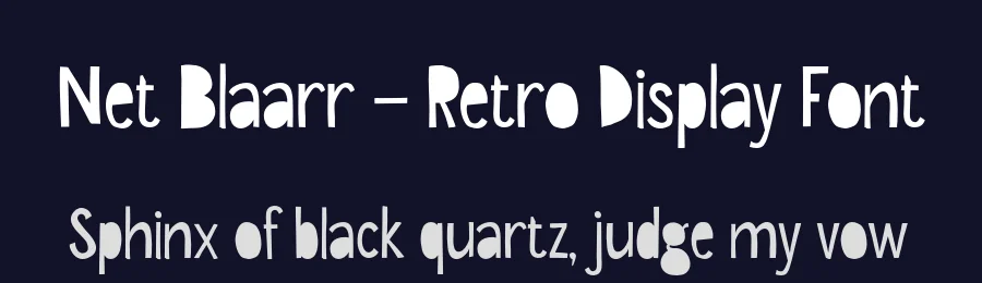 Net Blaarr – Retro Display Font by Casloop Studio — Display Font — thumbnail 2