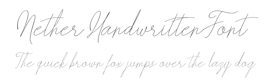 Nether Handwritten Font by Earning.Type co — Script Handwritten Font