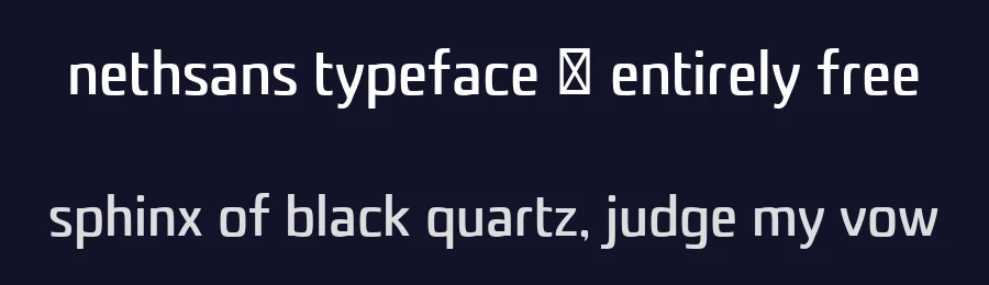 Nethsans Typeface – Entirely Free by HeerHugo — Sans Serif Font — thumbnail 2