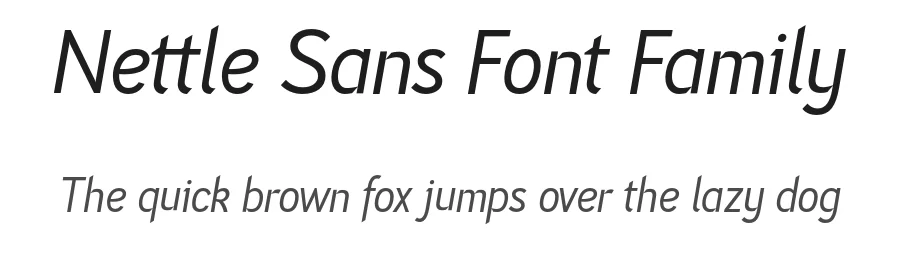 Nettle Sans Font Family by Duck Soup Design — Sans Serif Font