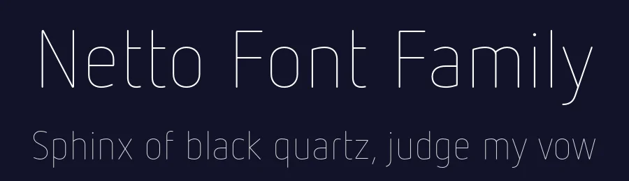 Netto Font Family by Daniel Utz — Sans Serif Font — thumbnail 2