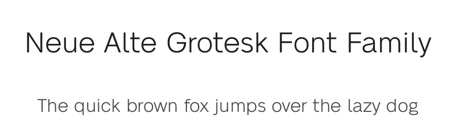 Neue Alte Grotesk Font Family by VisualWorks β Sans Serif Font