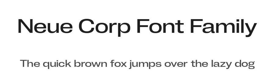 Neue Corp Font Family by Pangram Pangram โ Decorative Font