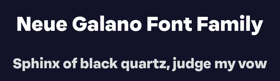 Neue Galano Font Family by Rene Bieder — Decorative Font — thumbnail 2
