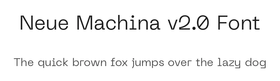 Neue Machina v2.0 Font by Mat Desjardins , Pangram Pangram — Sans Serif Font