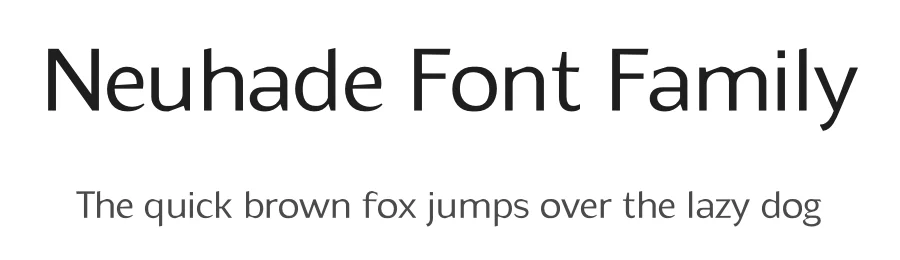 Neuhade Font Family by Sronstudio β Sans Serif Font
