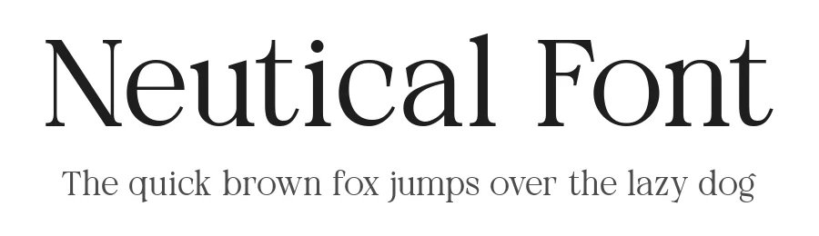 Neutical Font by Heinzel Std. — Serif Font