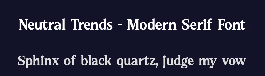 Neutral Trends – Modern Serif Font by timelesstype.co — Display Font — thumbnail 2