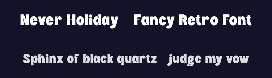 Never Holiday – Fancy Retro Font by Ragamkata — Display Font — thumbnail 2