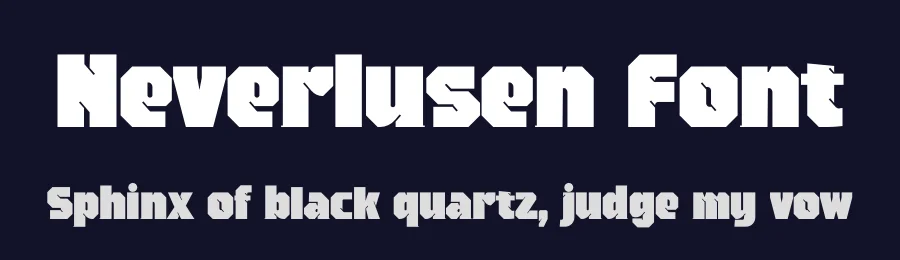 Neverlusen Font by mhdafifersya — Display Font — thumbnail 2