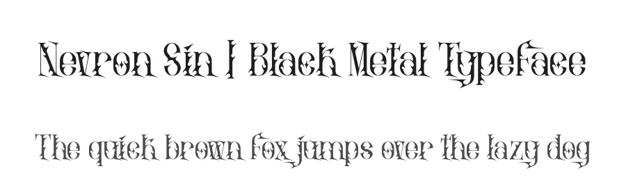 Nevron Sin | Black Metal Typeface by Denustudios — Blackletter Font