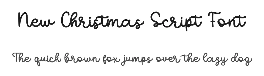 New Christmas Script Font by Beary Type Studio โ Script Handwritten Font
